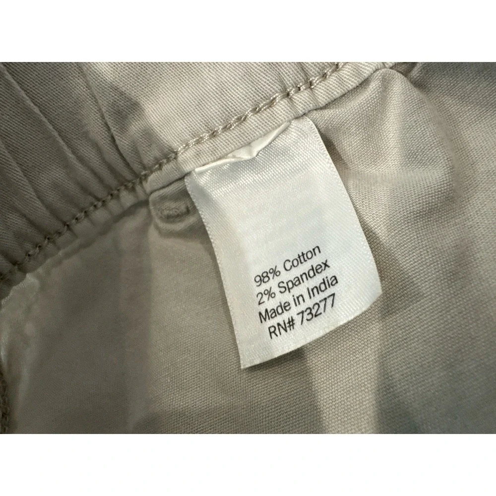 Sonoma Womens Bermuda Khaki Shorts Size 16 Elastic  Waist Cotton Pockets‎ - Picture 4 of 7
